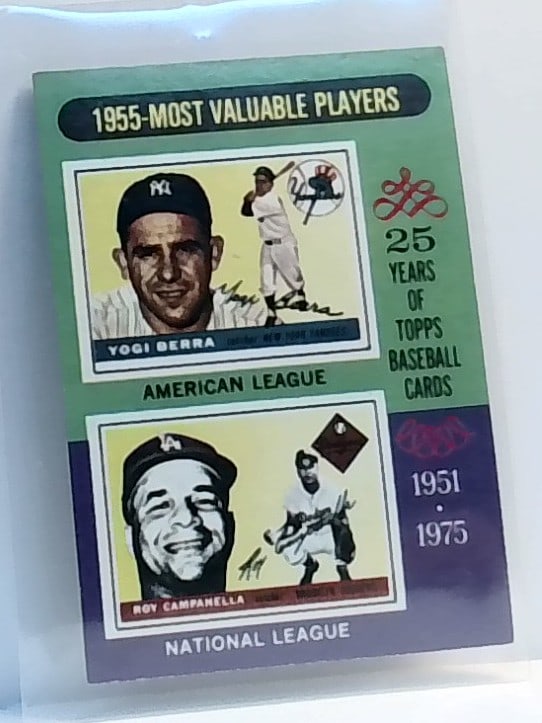Yogi Berra R. Campanella 1975 Topps Most Valuable Players #193 Yankees Mint: In top loader, Mint, Please inspect pictures, Lots of cards, stars and rookies. Other Sports cards Available in our current sale. Most cards are mint and all are in protective top loaders.
