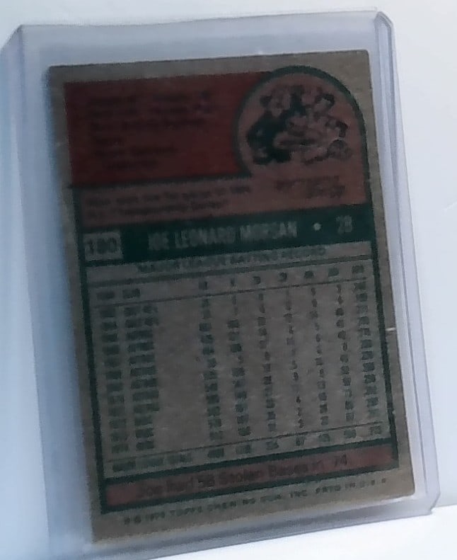 Joe Morgan 1975 Topps Card #180 Ex-Mt Card ! Cincinnati Reds: In top loader, Mint, Please inspect pictures, Lots of cards, stars and rookies. Other Sports cards Available in our current sale. Most cards are mint and all are in protective top loaders.