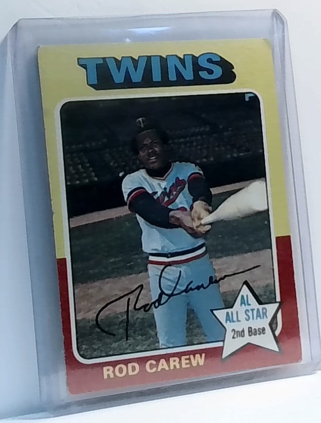 1975 Topps #600 ROD CAREW Baseball card Minnesota Twins HOF (1 of 2)