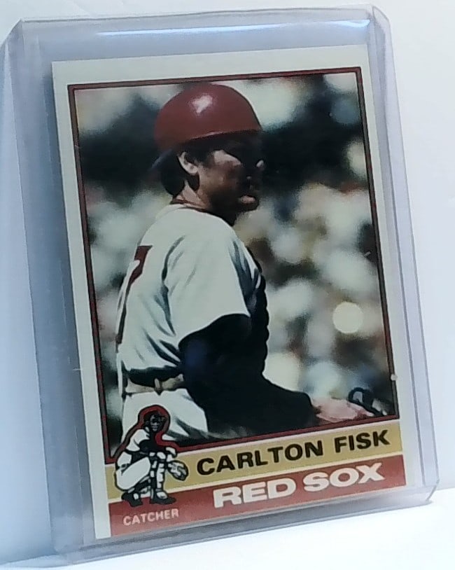 Carlton Fisk #365 1976 Topps Boston Red Sox Baseball Card MLB VG+-NM: In top loader, Mint, Please inspect pictures, Lots of Other Sports cards Available in our current sale. Most cards are mint and all are in protective top loaders.