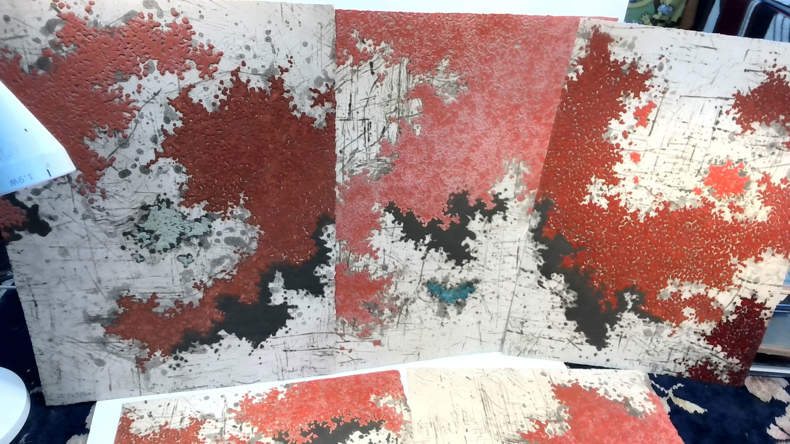 Rare Panoramic Signed Set of 5 Maps showing Panoramic View of the Earth (1 of 9)