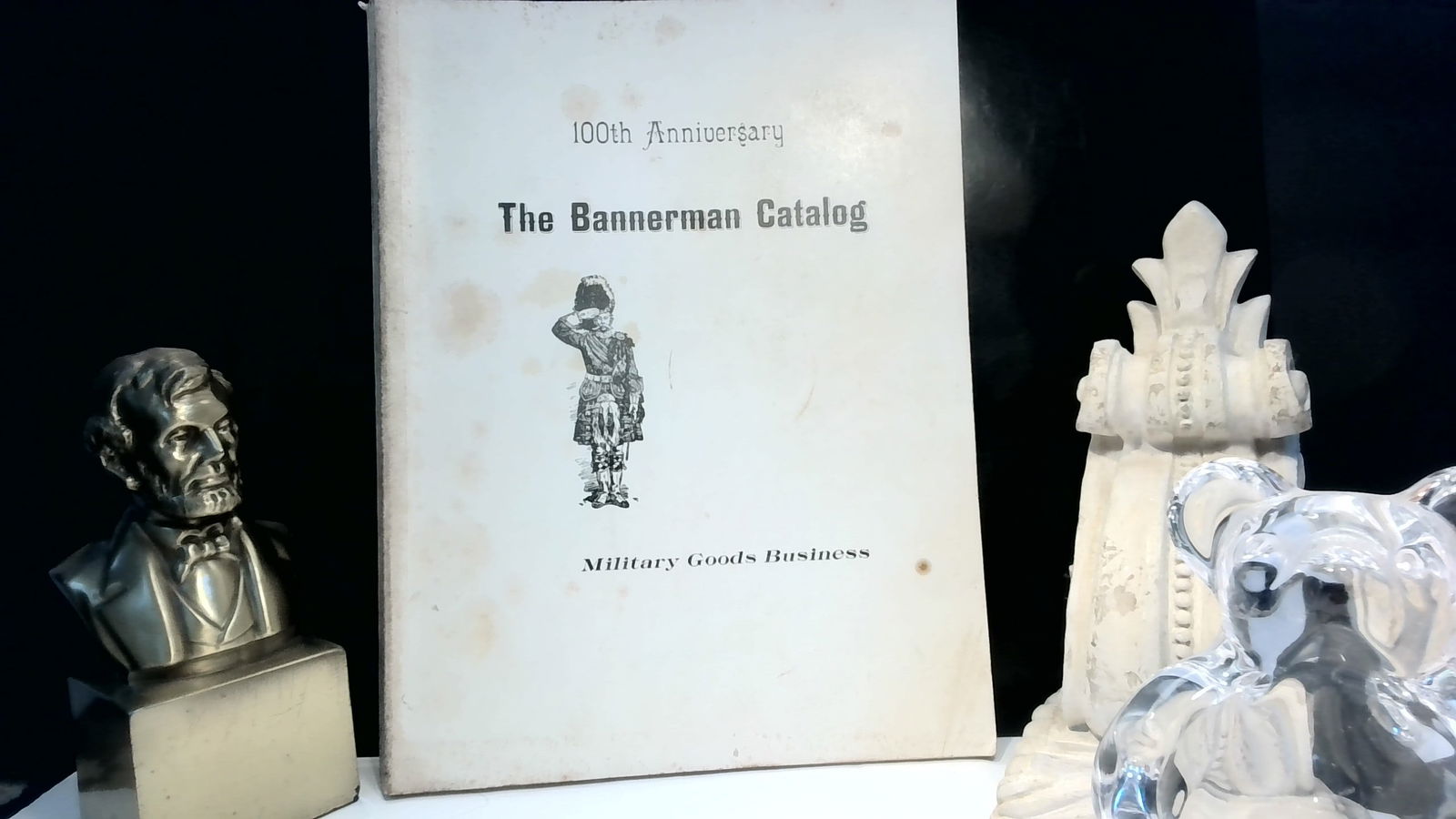 Bannerman Military Goods Catalog 100th Anniversary 1966 large illustrated: Published by Francis Bannerman, in 1966, Military goods catalog nicely and profusely Illustrated, 225 pages, original Catalog, with few,first page with some limited stain blemish, cover with a few sta