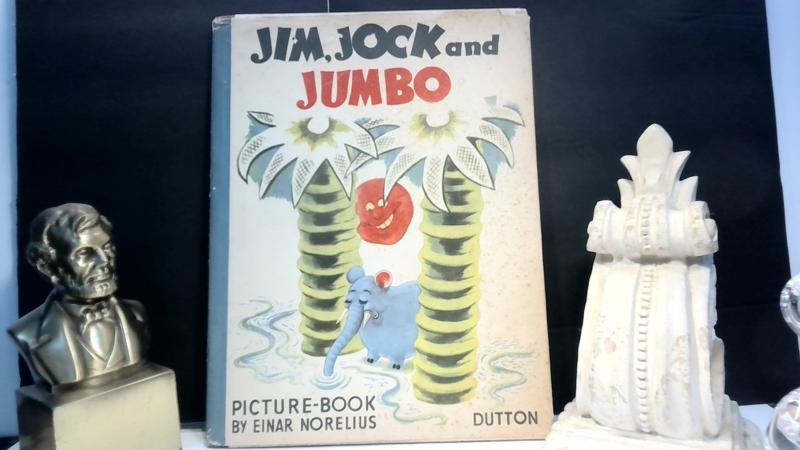Jim Jock and Jumbo Picture Book by Einar Norelius 1946 rare childrens book: Published by Francis Bannerman, in 1966, Military goods catalog nicely and profusely Illustrated, 225 pages, original Catalog, with few,first page with some limited stain blemish, cover with a few sta