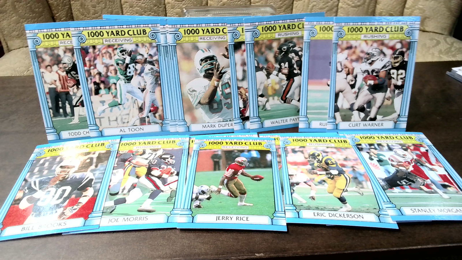 1987 Topps NFL Football 1000 Yard Club 24 Card Set: set Mint, Please inspect pictures, Lots of Other Sports cards Available in our current sale. Most cards are mint and all are in protective top loaders.