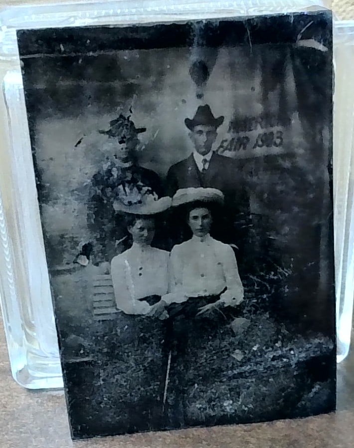 Antique 1880s Tin type An Unusual Western Type Scene (1 of 2)