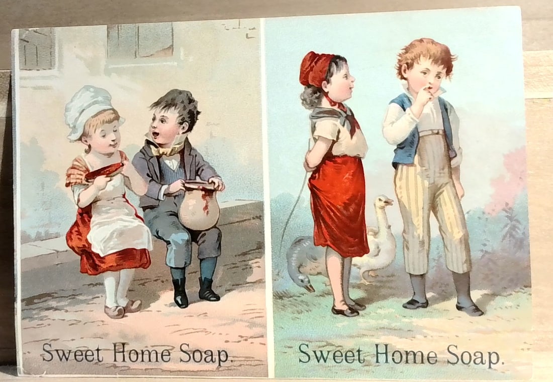 Sweet Home Soap Victorian era Advertising Trade card (1 of 2)