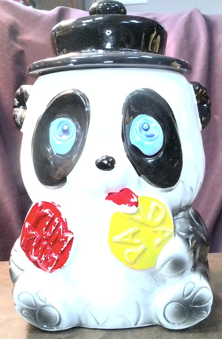 Marked Japan Jays Vintage 1960’s Bear Cookie Jar with Lid Ceramic (1 of 5)