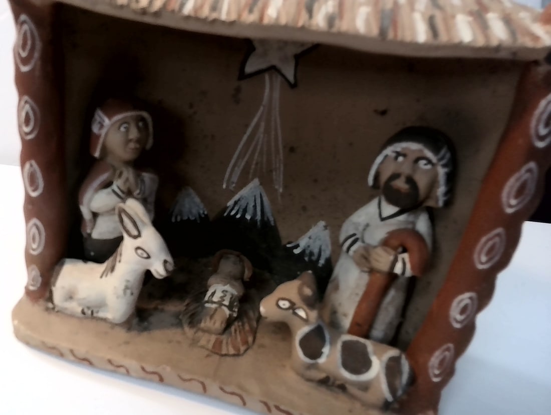 Rare Peruvian Made Authentic Clay Nativity Pottery piece 1960s (1 of 4)