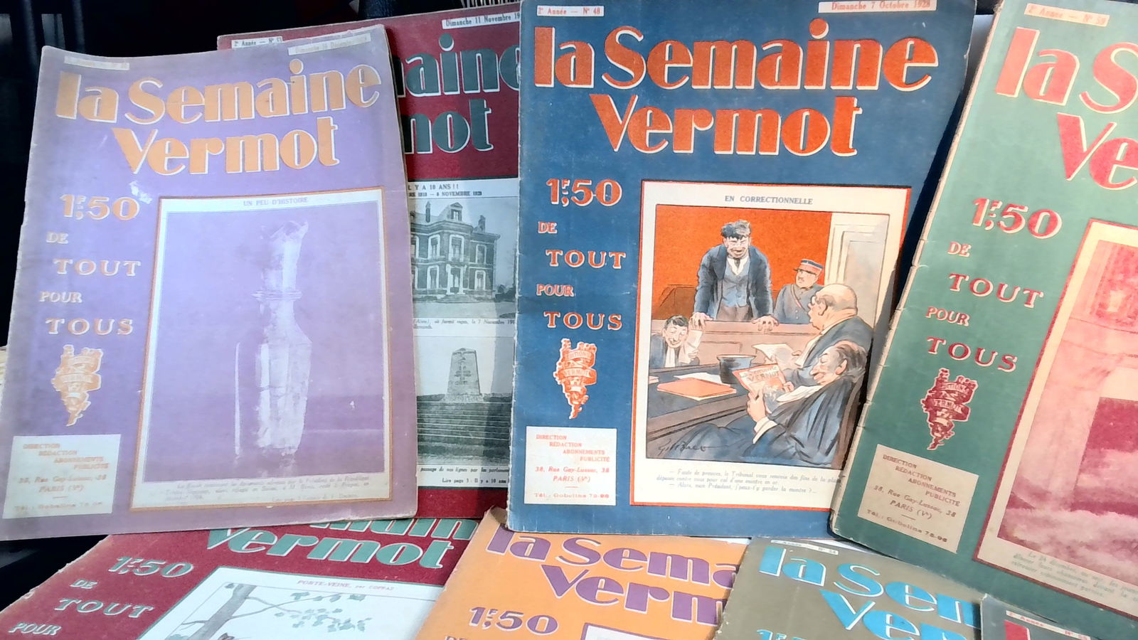 1920s La Semaine Vermot Scarce French Magazine lot Cinema Cartoons Sports etc (1 of 14)