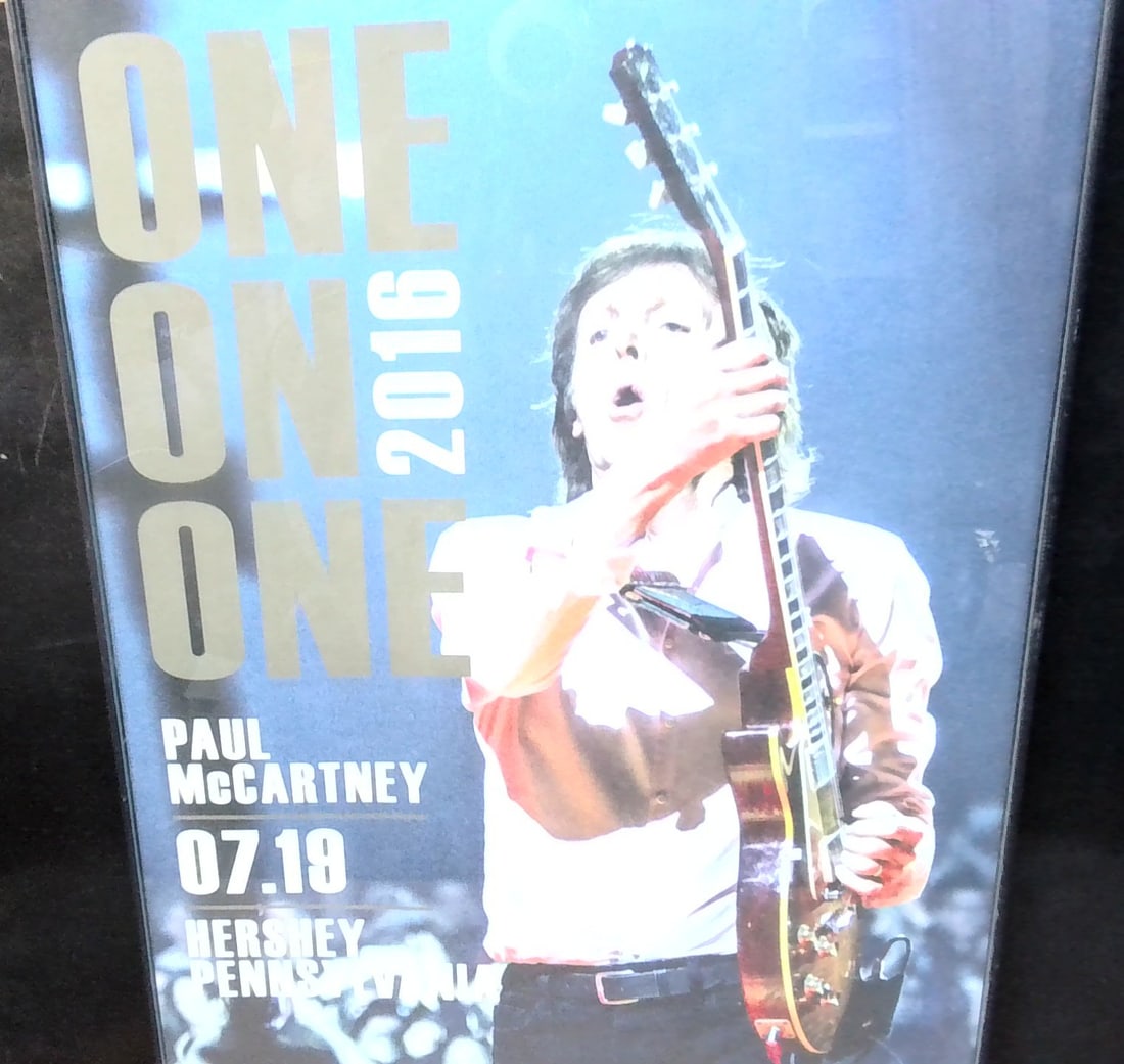 Paul McCartney Framed 2016 Broadside Hershey PA Concert Ad Poster: Scarce Original framed ad , measuring- approx. 16x11 inches, looks great on the wall.