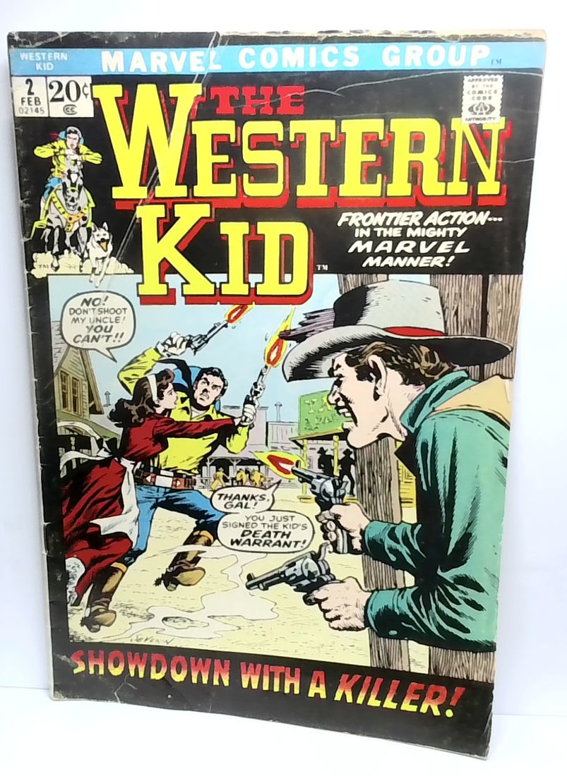 1972 The Western Kid #2 Showdown With A Killer! Marvel Comics Western 20 Cents VG-VG+ (1 of 2)