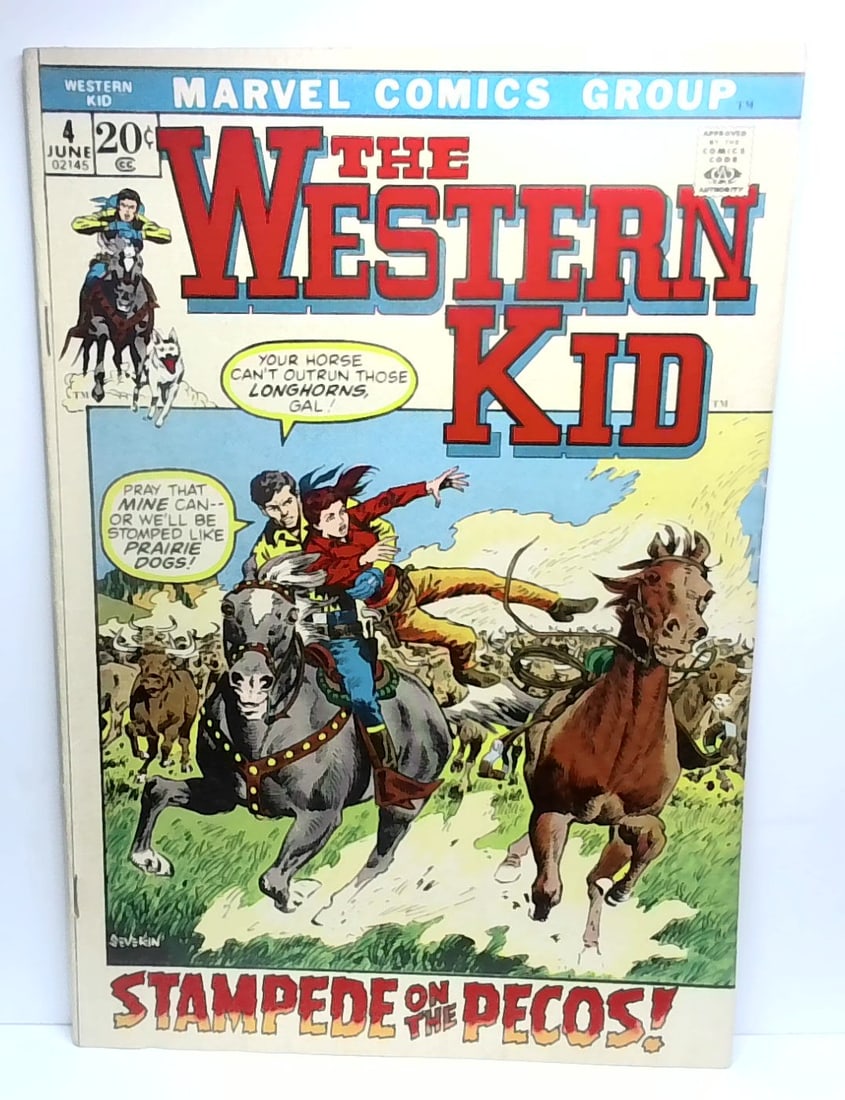 THE WESTERN KID # 4 1972 STAN LEE & JOHN ROMITA - SEVERIN COVER VG+ (1 of 2)