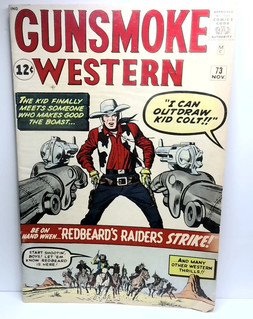 VINTAGE COMIC GUNSMOKE WESTERN #73 1962 Redbeard's Raiders Strike VG-VG+ (1 of 2)