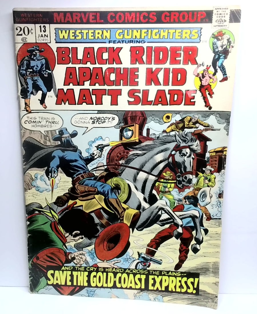 Western Gunfighters Black Rider Apache Kid #13 Mark Jeweler Marvel 1972 VG-VG+ (1 of 2)