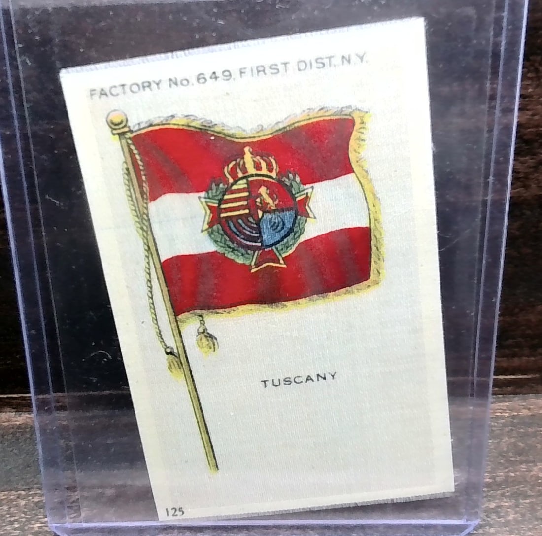 1912 Tuscany Italy Flag Coat Arms Shield tobacco Silk: Many Tobacco cards and silks available. Consistently adding new items daily to our Auction. Please keep checking back for new arrivals.