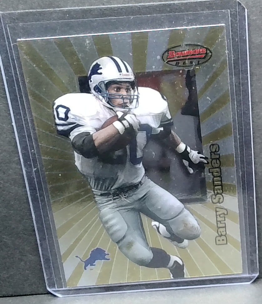 1998 Topps Bowman's Best Barry Sanders Base Set #100 Detroit Lions NFL (1 of 2)
