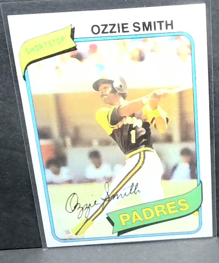 OZZIE SMITH 1980 Topps # 393 San Diego Padres HOF: Most cards are mint unless otherwise noted. Many other cards available. Items being added daily to our sale. Please keep checking back often for more recent arrivals.