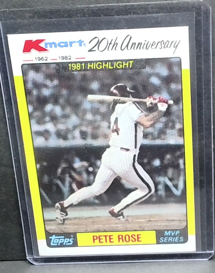 1982 Pete Rose, Topps Kmart 20th Anniversary, 1981 Highlight (1 of 2)