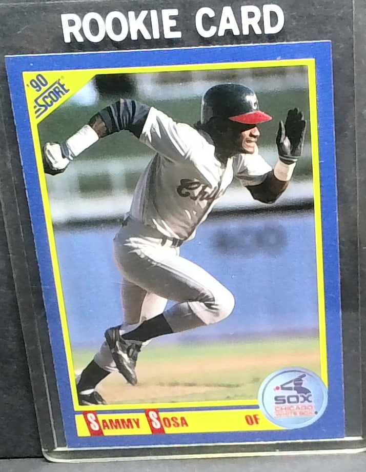 1990 Score #558 Sammy Sosa Rookie Chicago White Sox: Most cards are mint unless otherwise noted. Many other cards available. Items being added daily to our sale. Please keep checking back often for more recent arrivals.