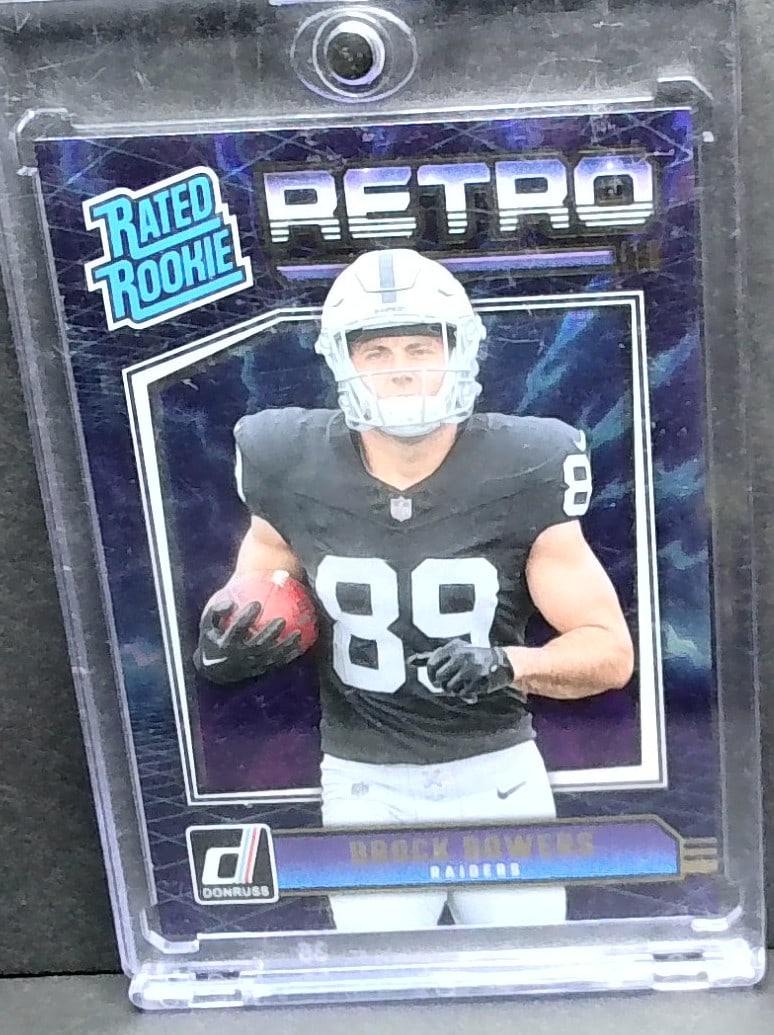 2024 Panini Donruss - Rated Rookie Retro Brock Bowers #9 (RC) (1 of 2)