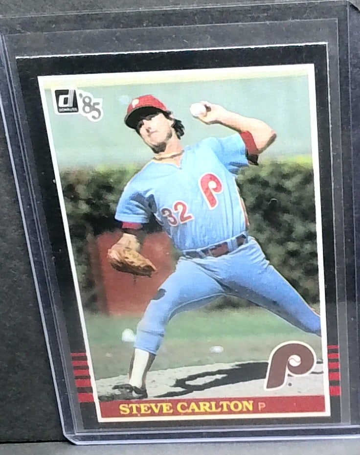 1985 Donruss #305 Steve Carlton Philadelphia Phillies NM: Most cards are mint unless otherwise noted. Many other cards available. Items being added daily to our sale. Please keep checking back often for more recent arrivals.