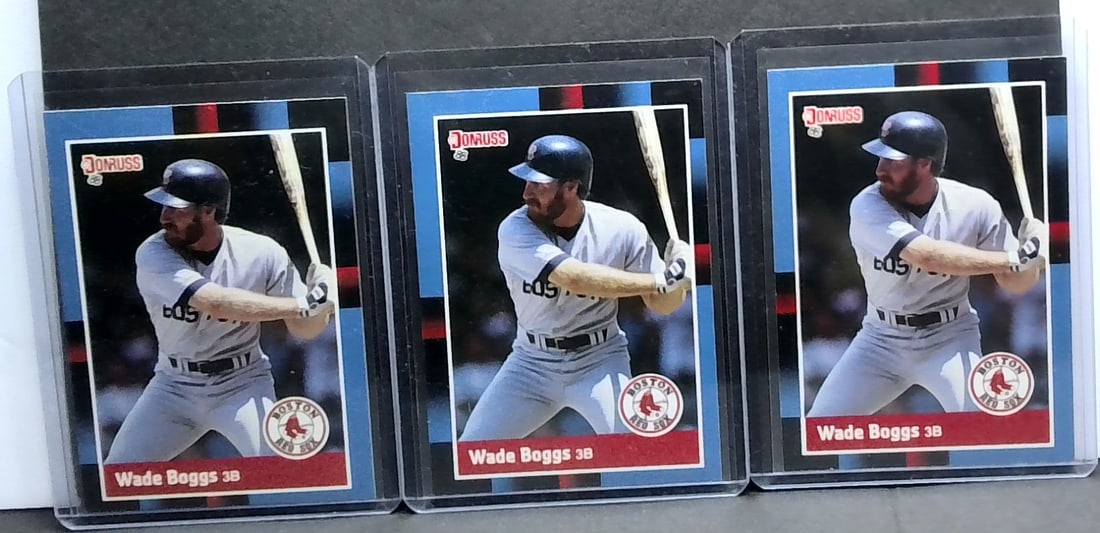 A lot of 3 Wade Boggs Donruss from 1988 Mint (1 of 2)