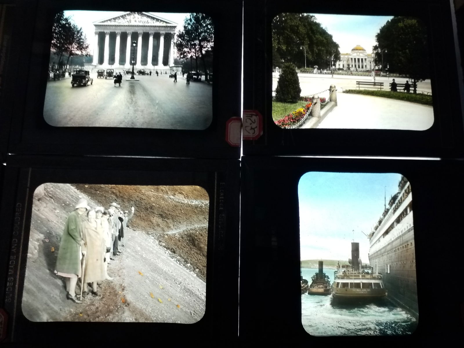 A very nice Lot of 9 Magic Lantern Slides Tug Boats Push Liner Antique Mountain Climber Soldiers (1 of 5)