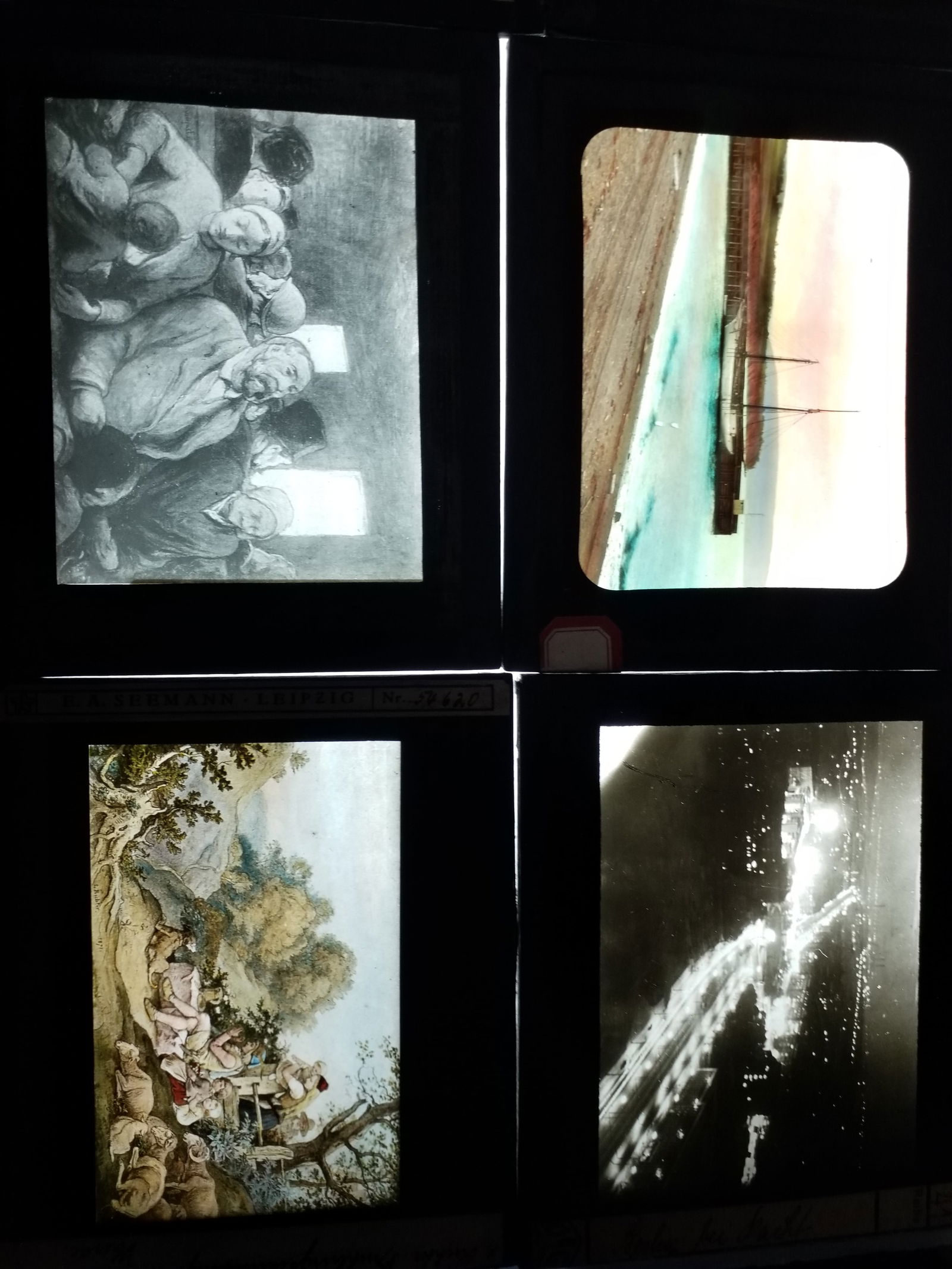 An Nice Array of 9 Magic Lantern Slides from the 19th Century, Beautiful Scenes (1 of 4)