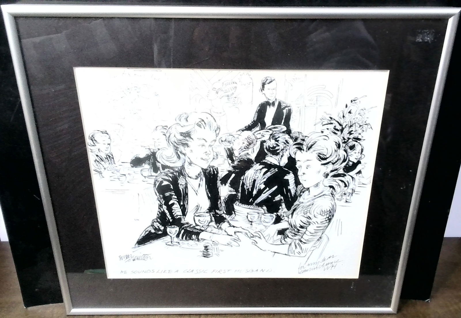 Rare New Yorker Sketch Signed by New Yorker Cartoonist William Hamilton (1 of 7)
