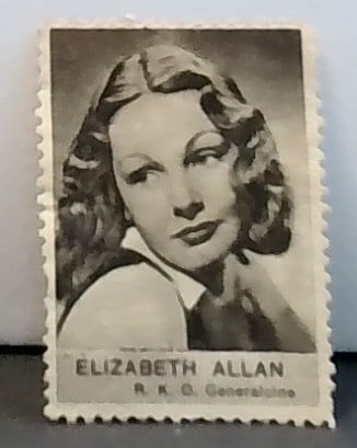 Early 1930s Tobacco Cinema Stamp Eilizabeth Allan R.K.O. Generalcine VG (1 of 2)