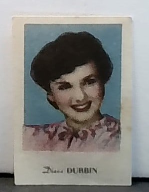Early 1930s Diana Durbin Chocolate Cinema Film Strip Card Hand cut VG: A scarce Beautiful color original film strip card. in top loader and penny sleave, VG, Please inspect pictures.