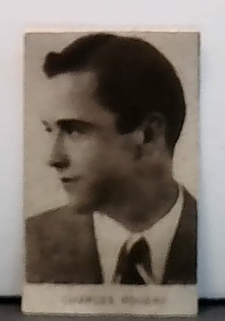 1930s Charles Rogers Italian Cinema Chocolate Card Blank Back Colorized Hand Cut (1 of 2)