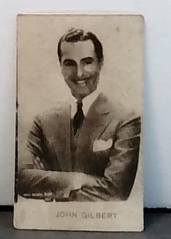 1930s John Gilbert Italian Cinema Ivlas Chocolate Card Hand Cut (1 of 2)