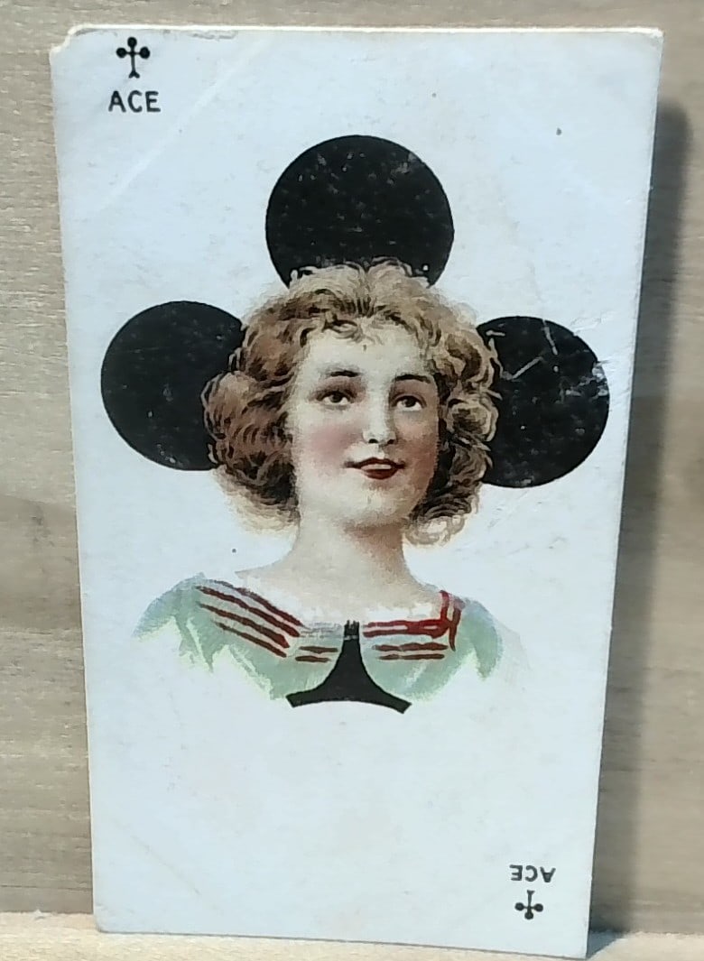 1910 British American Tobacco card Actress Ace of Clubs (1 of 2)