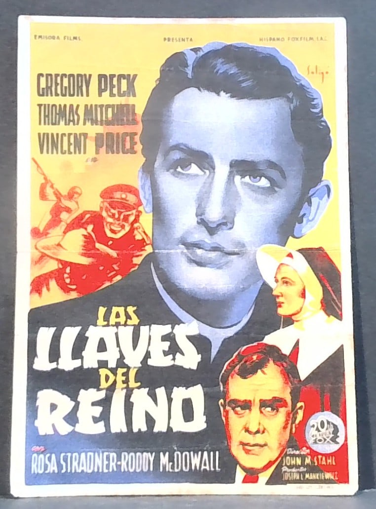 The Keys to the Kingdom Gregory Peck Vincent Price 1944 ORIGINAL SPANISH MOVIE HERALD (1 of 2)