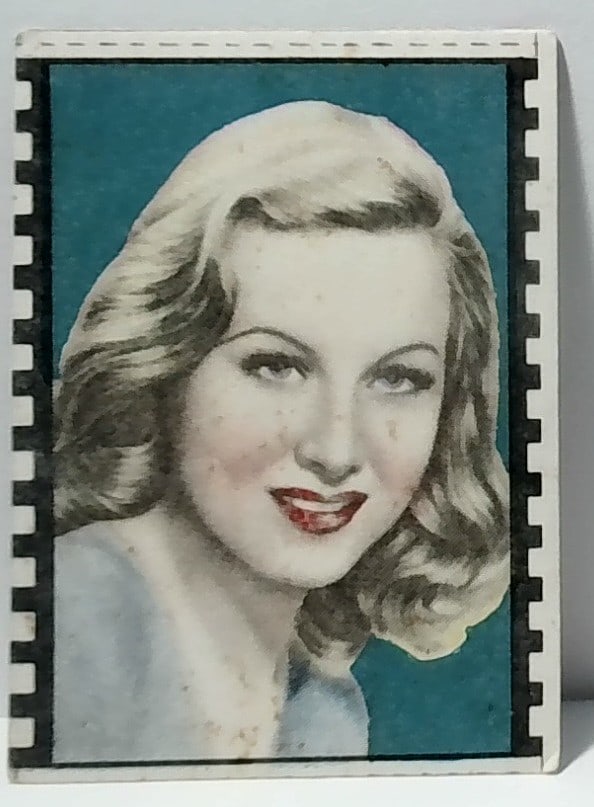 Virginia Mayo R K O Radio 1930s Movie Star Film Strip Card VG-VG+: In very good condition overall. Scarce Film Strip card. Please inspect pictures.
