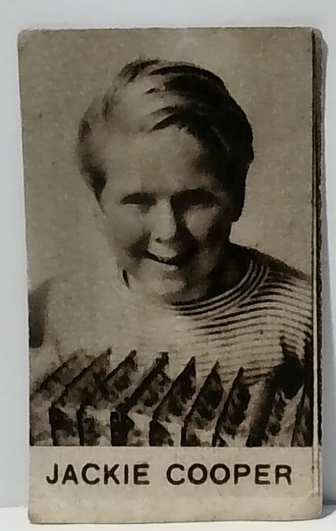 Jackie Cooper 1930s Hollywood Movie Star Film strip picture Card VG: In very good condition overall. Scarce Film Strip card. Please inspect pictures.