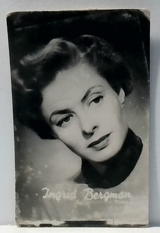 Ingrid Bergman Original 1930s Italian Dolcificio Lombardo Real photo Film Trade card: In very good condition overall. Original Scarce Film trade card. Please inspect pictures.