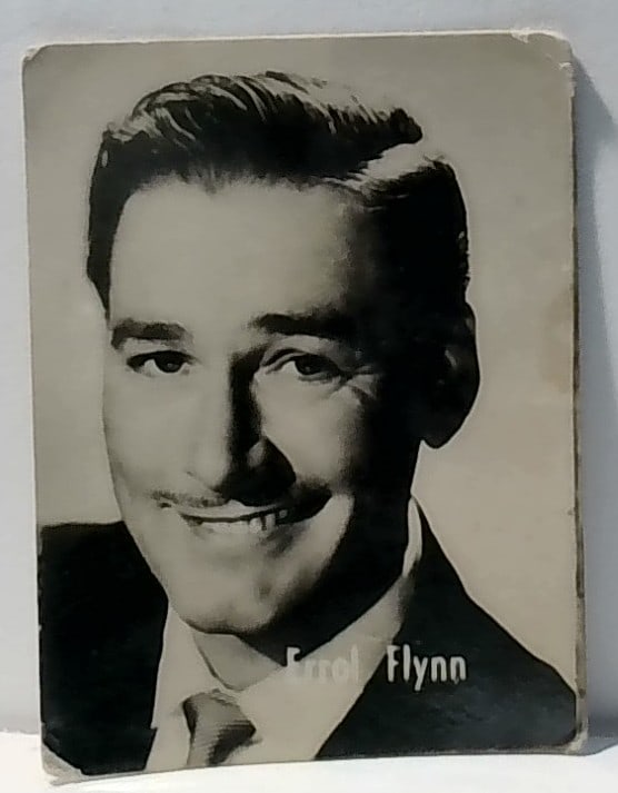 Errol Flynn Original 1930s Ivlas Italian Hollywood Real photo Film Chocolate card (1 of 2)