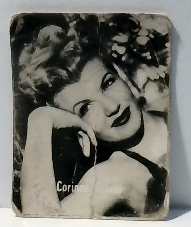 Corrine Calvet Original 1930s Ivlas Italian Hollywood Real photo Film Chocolate card (1 of 2)
