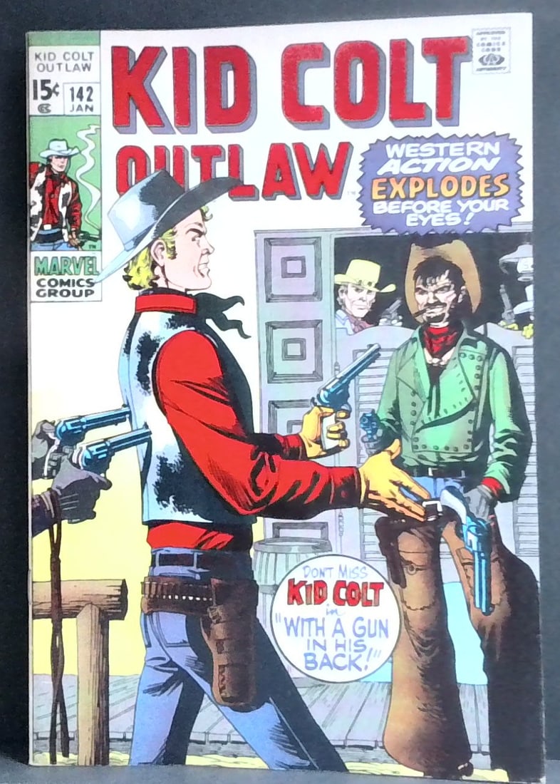 Kid Colt Outlaw #142 Maneely Keller "Rustler" Western & Frontier Action VG-VG+: Please note we are not comic book graders. Please inspect picture(s). All comics come bagged and boarded. Many other comic books being added daily to our sale.