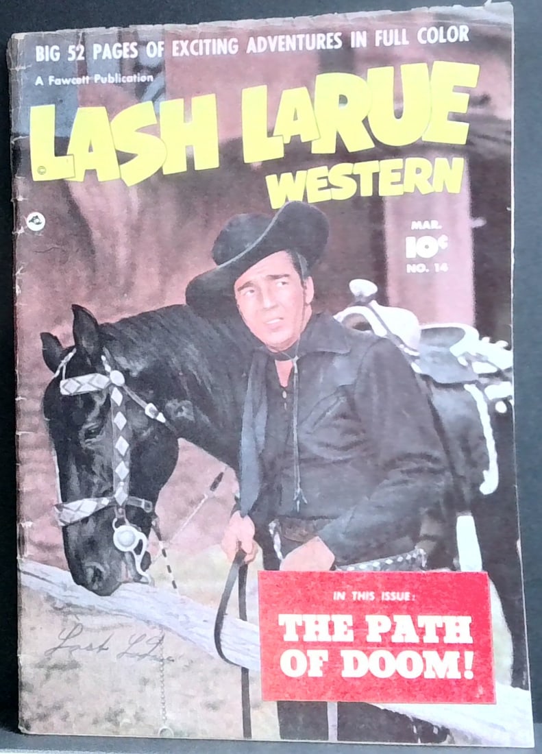 Fawcett LASH LARUE WESTERN path of doom 1949-54 #14 Vg (1 of 2)