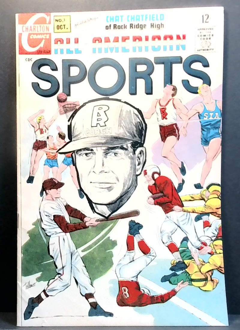 ALL AMERICAN SPORTS #1 1967 Charlton Comics A LIFE & DEATH DECISION Vg+ (1 of 2)