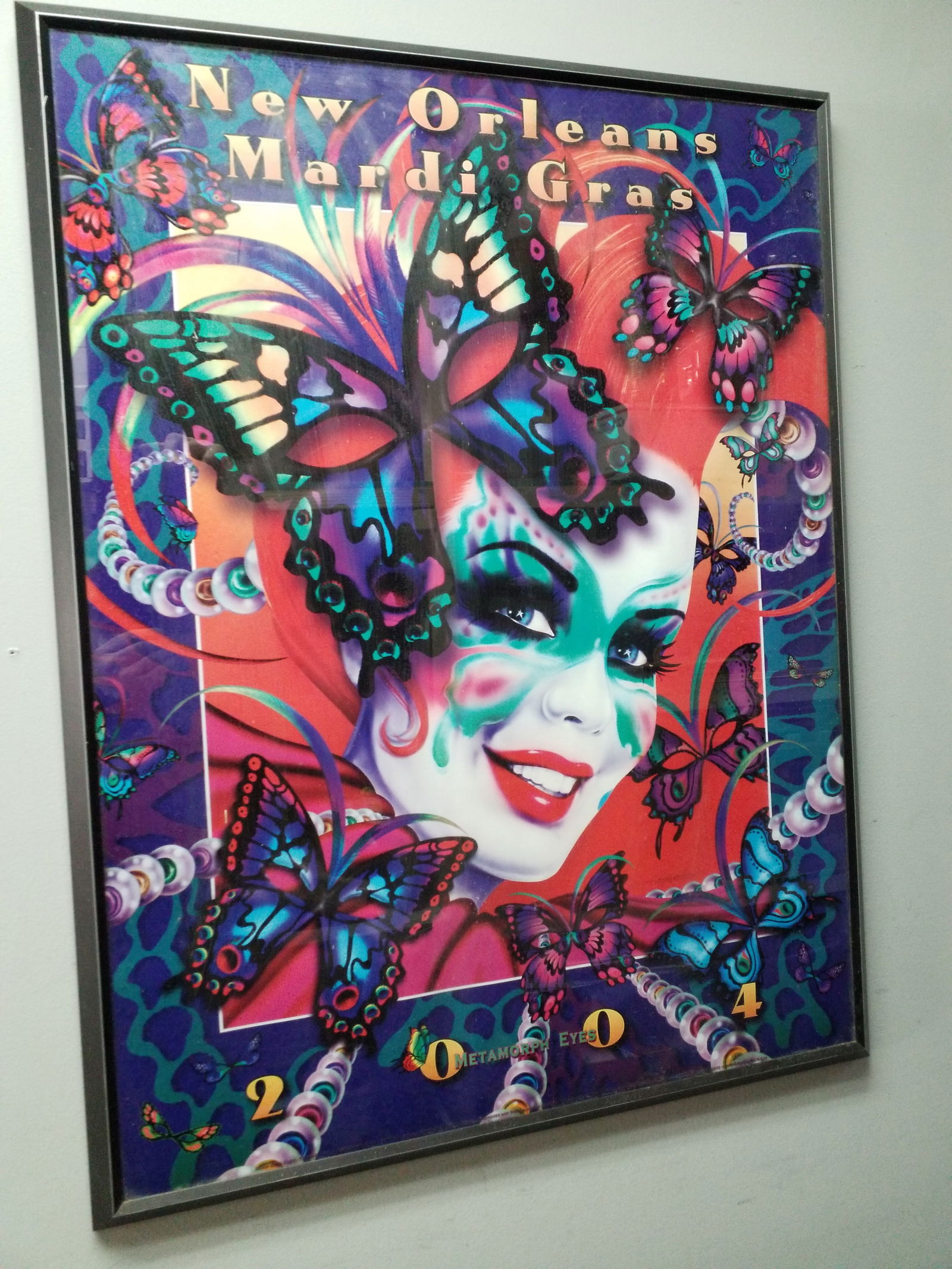 Authentic New Orleans Mardi Gras 2004 Metamorph Eyes Professionally Framed Poster (1 of 4)
