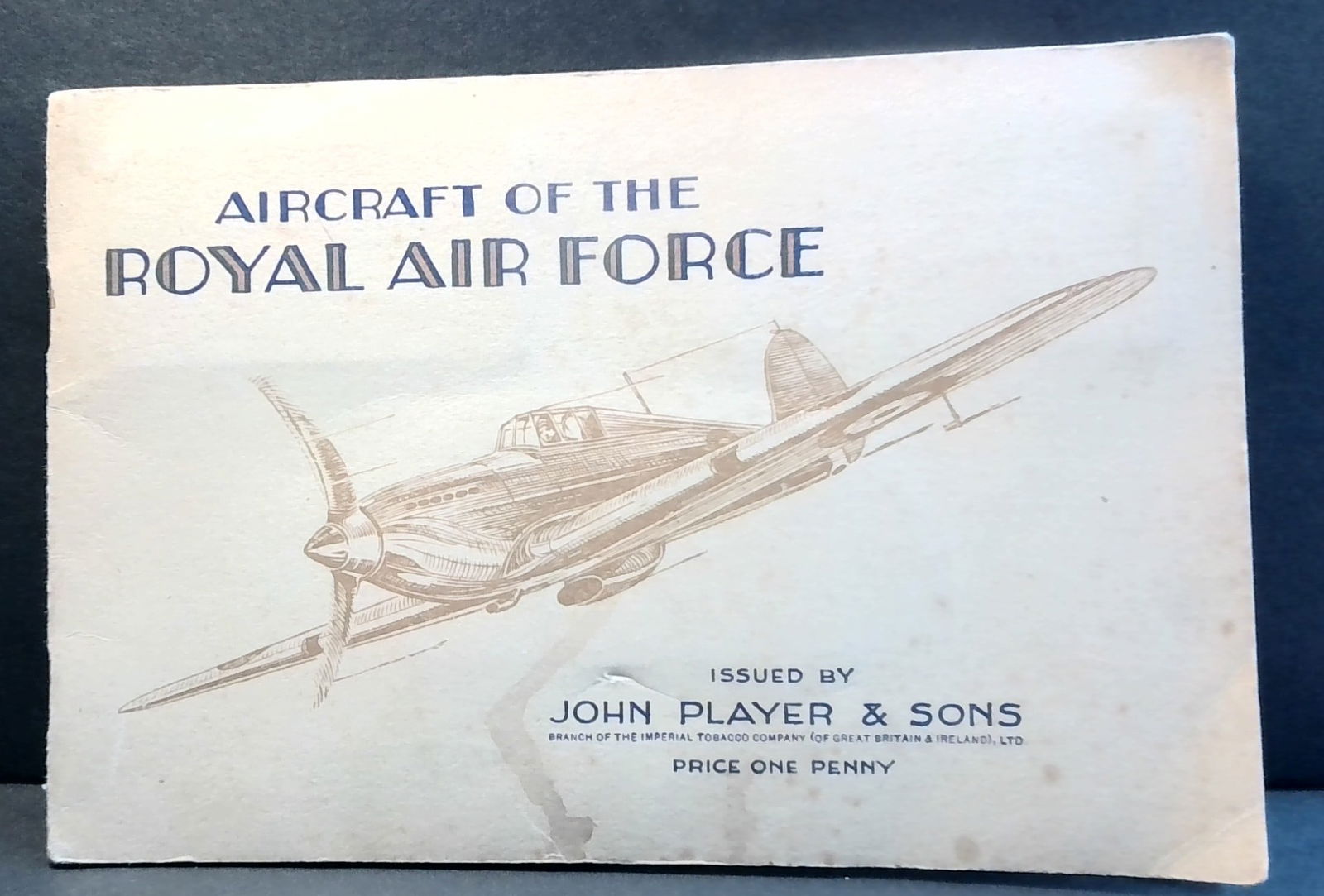 1938 An Album of Aircraft of the Royal Airforce J. Player 50 Tobacco cards set (1 of 6)