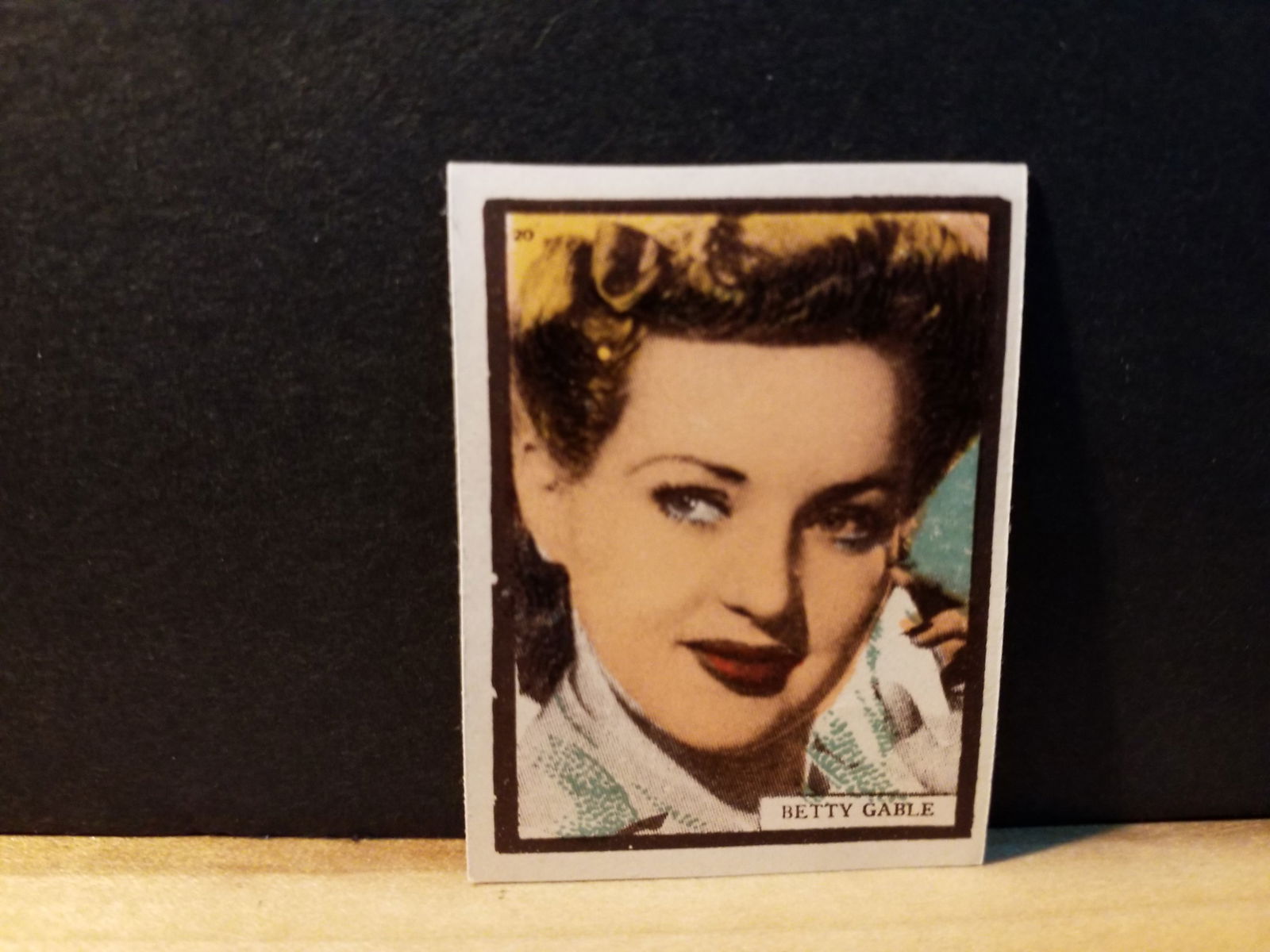Betty Grable 1930s Chocolate color Cinema film strip card: Original Hand Cut card, original, More items being added daily. Please view pictures.