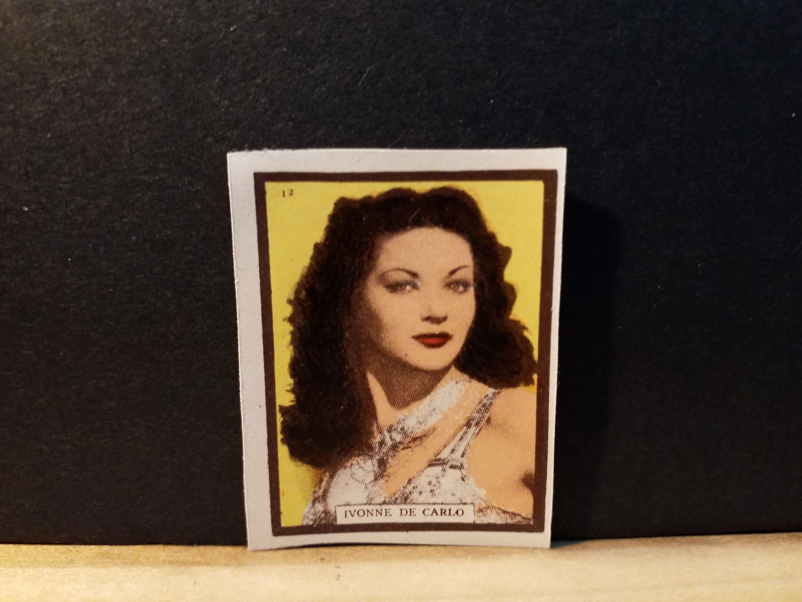 Ivonne De Carlo 1930s Chocolate color Cinema film strip card (1 of 1)