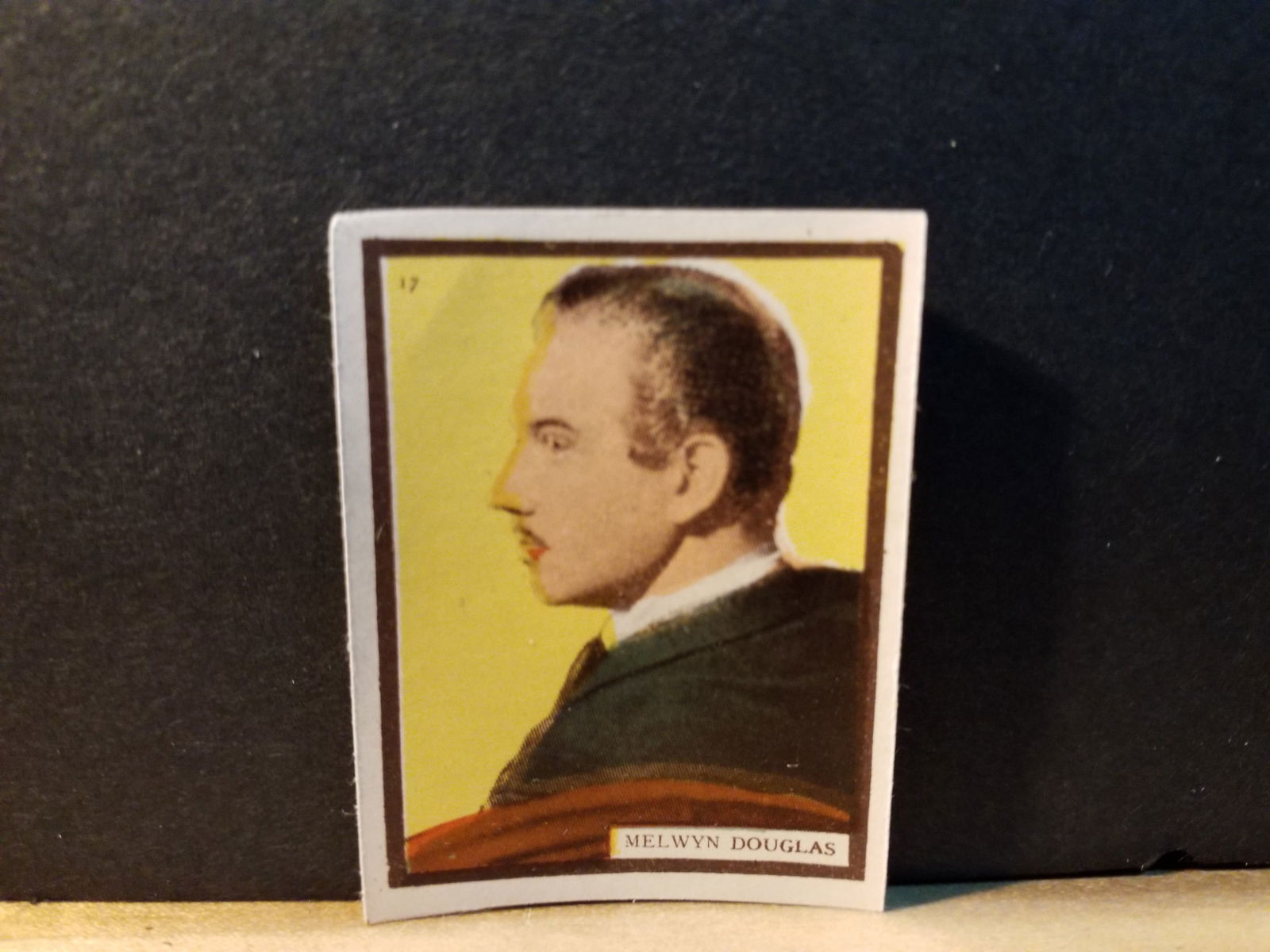 Melwyn Douglas 1930s Chocolate color Cinema film strip card: Original Hand Cut card, original, More items being added daily. Please view pictures. in sleeve and top loader