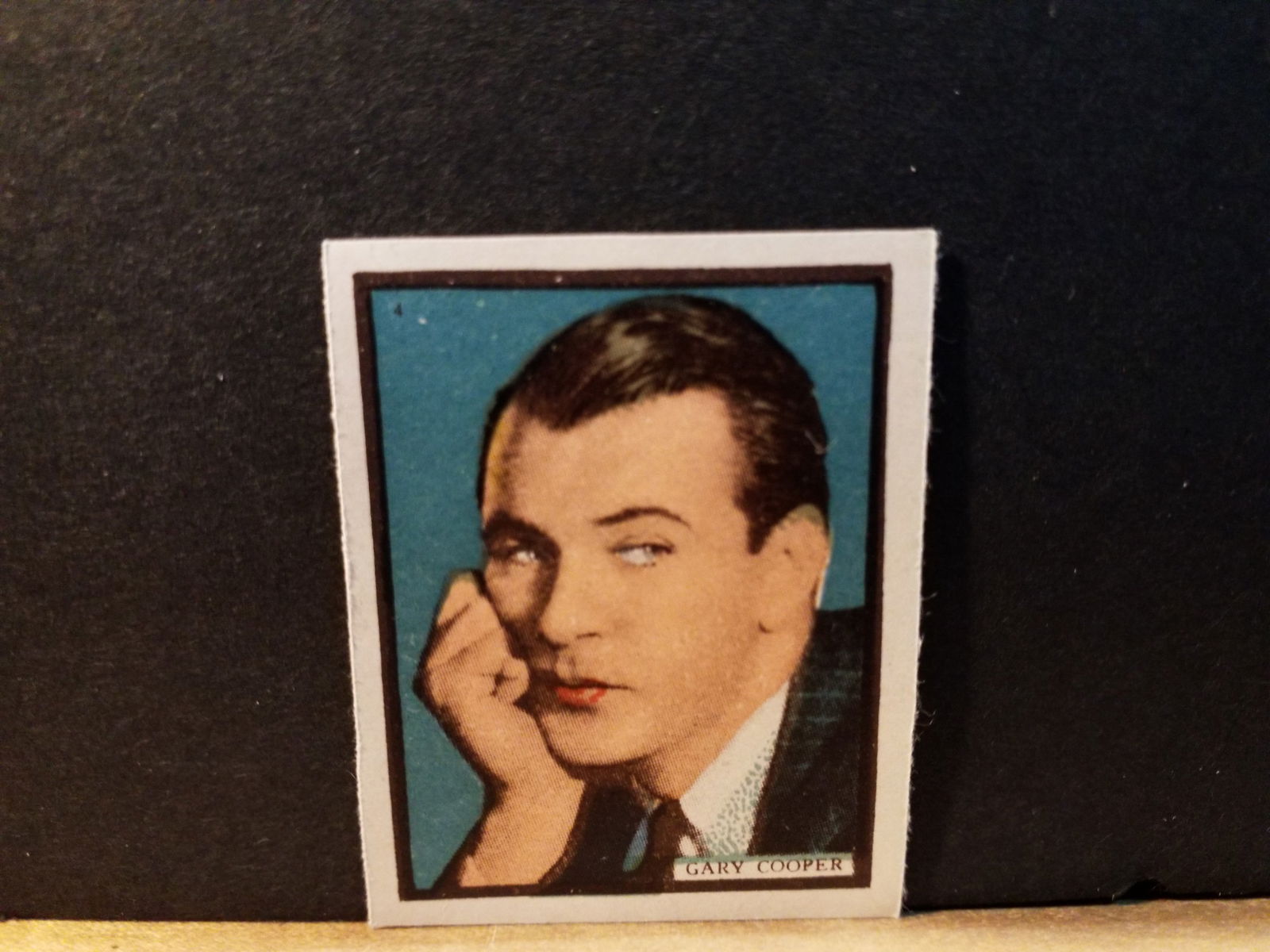 Gary Cooper 1930s Chocolate color Cinema film strip card (1 of 1)