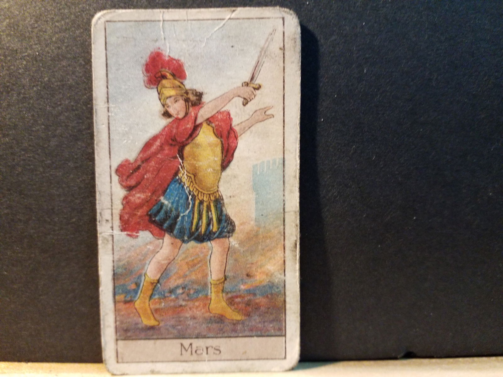 1924 Mars Mythological Gods and Godesses Turf Alexander Boguslavsky Original tobacco card (1 of 2)